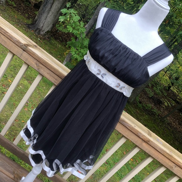 My Michelle Other - My Michelle Black Dress Size 16 White Bow